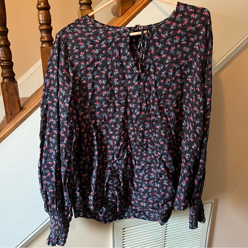 Lucky Brand Floral Print Long Sleeve Top